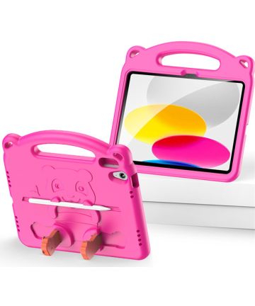 Dux Ducis Panda Apple iPad 10.9 (2022) Kinder Tablethoes Roze Hoesjes