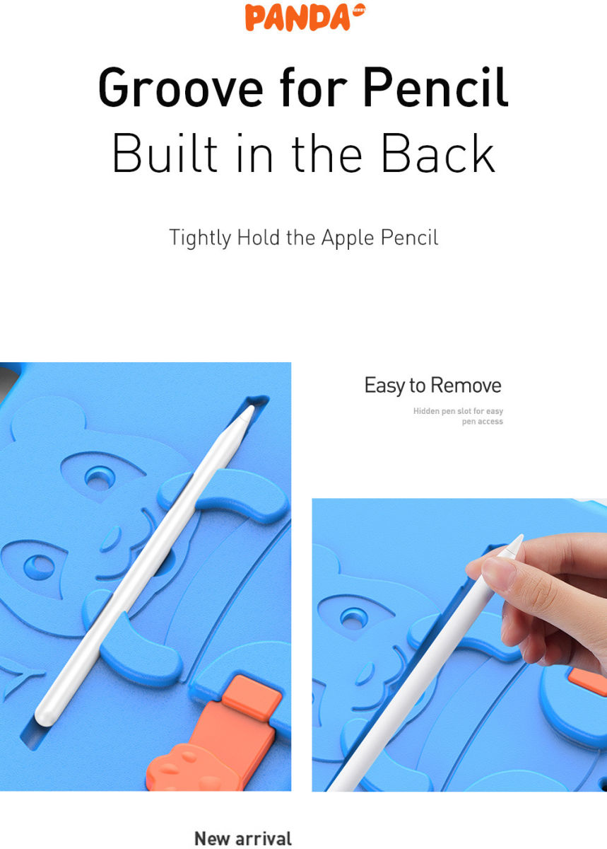 Dux Ducis Panda Apple iPad 11 (2025) / 10.9 (2022) Kinder Tablethoes Roze afbeelding 13