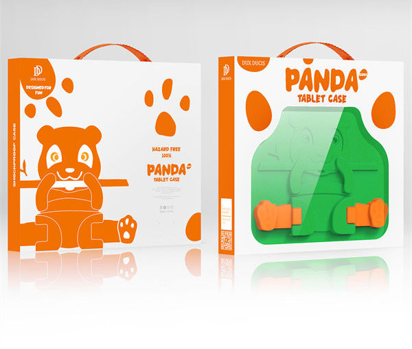 Dux Ducis Panda Apple iPad 11 (2025) / 10.9 (2022) Kinder Tablethoes Roze afbeelding 16
