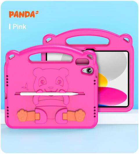 Dux Ducis Panda Apple iPad 11 (2025) / 10.9 (2022) Kinder Tablethoes Roze afbeelding 14