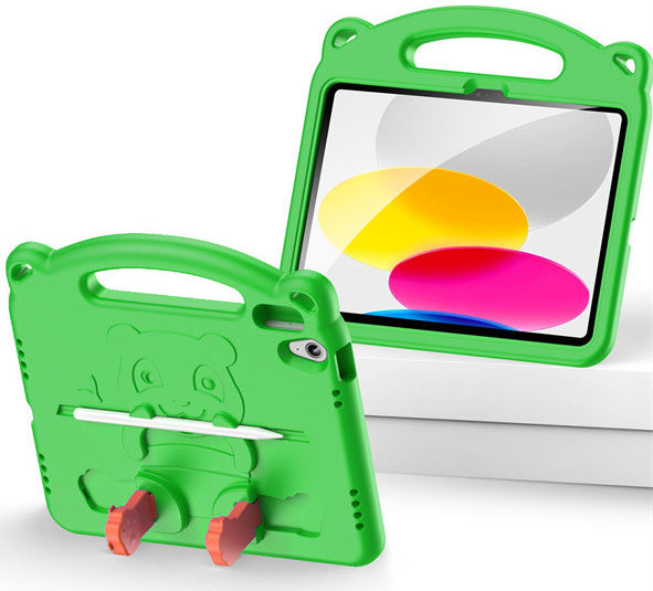Dux Ducis Panda Apple iPad 10.9 (2022) Kinder Tablethoes Groen afbeelding 1