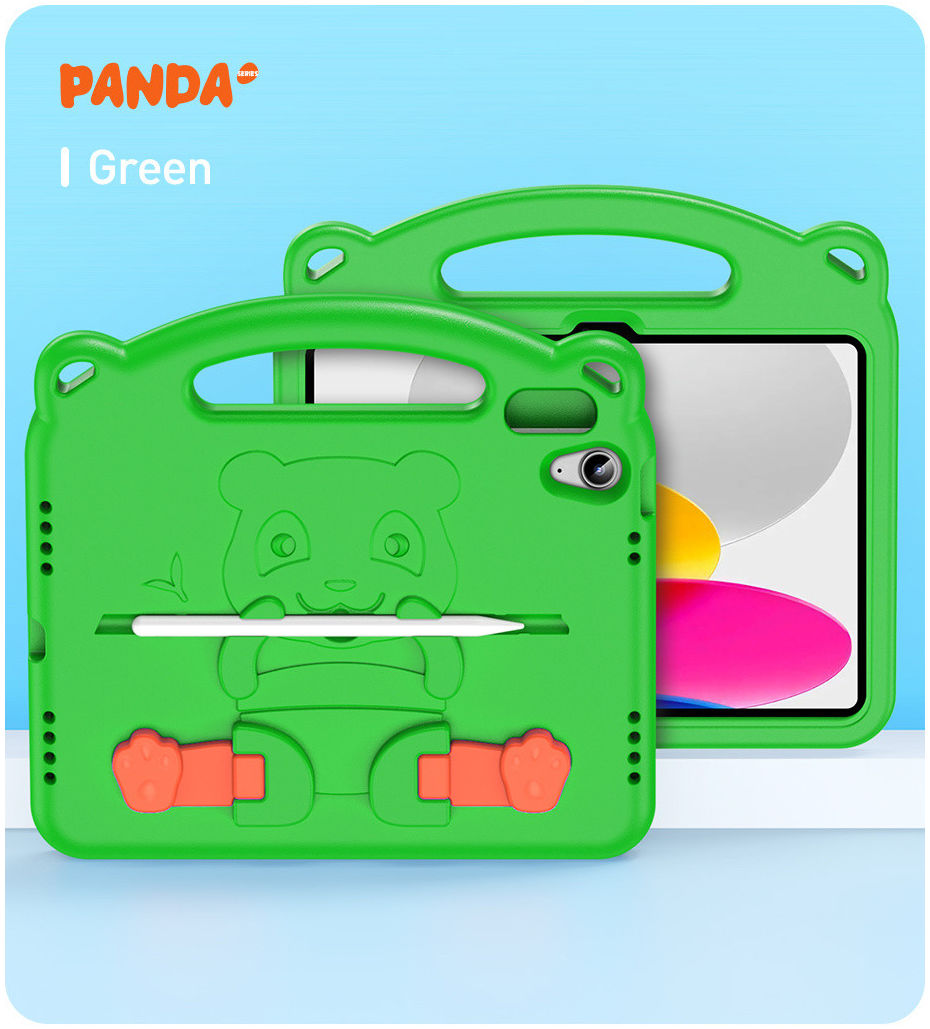 Dux Ducis Panda Apple iPad 10.9 (2022) Kinder Tablethoes Groen afbeelding 13
