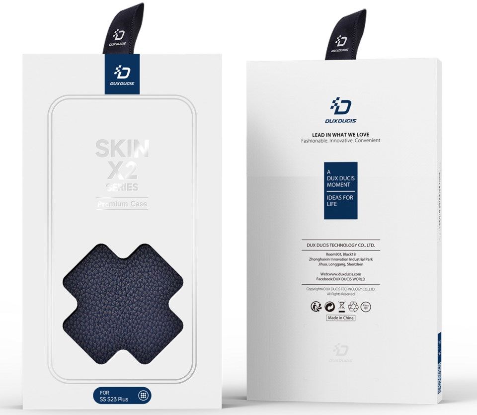 Dux Ducis Skin X2 Samsung Galaxy S23 Hoesje Book Case Blauw afbeelding 12