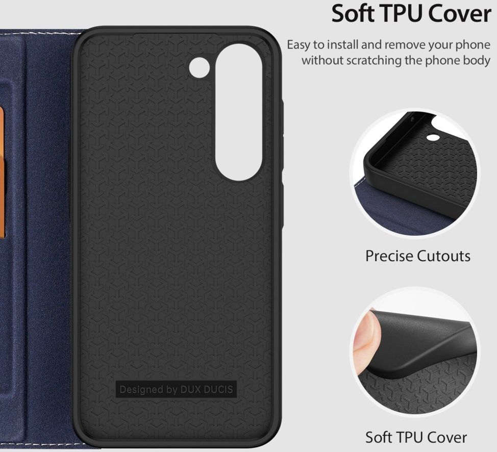 Dux Ducis Skin X2 Samsung Galaxy S23 Hoesje Book Case Blauw afbeelding 8