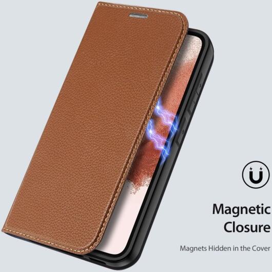 Dux Ducis Skin X2 Samsung Galaxy S23 Hoesje Book Case Bruin afbeelding 5