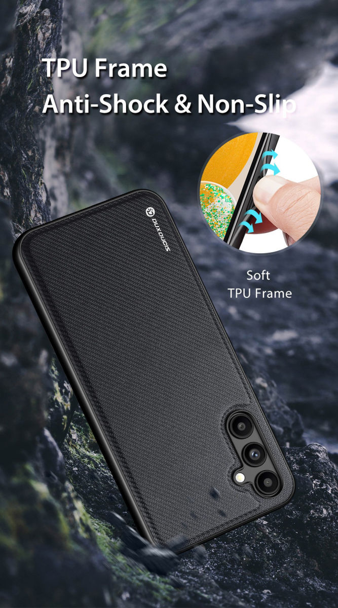 Dux Ducis Fino Samsung Galaxy A14 Hoesje Back Cover Blauw afbeelding 3