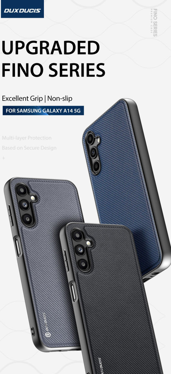 Dux Ducis Fino Samsung Galaxy A14 Hoesje Back Cover Blauw afbeelding 8