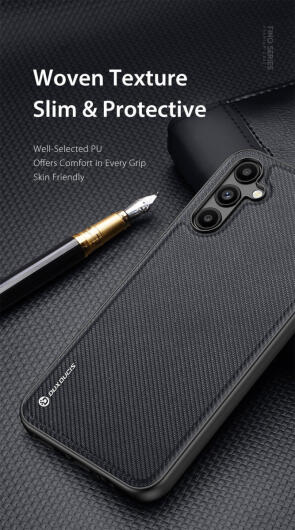 Dux Ducis Fino Samsung Galaxy A14 Hoesje Back Cover Grijs afbeelding 4