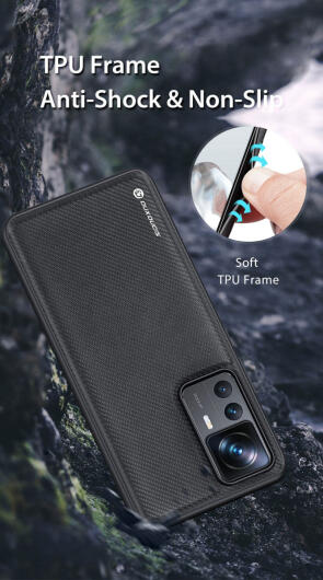 Dux Ducis Fino Xiaomi 12T / 12T Pro Hoesje Back Cover Grijs afbeelding 4
