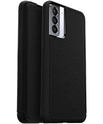OtterBox Strada Samsung S21 Plus Hoesje Echt Leer Book Case Zwart