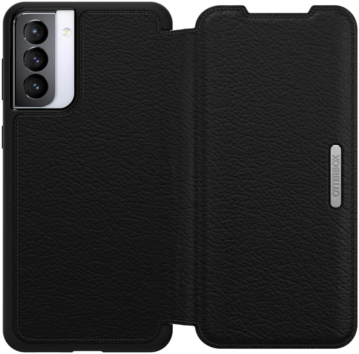 OtterBox Strada Samsung S21 Plus Hoesje Echt Leer Book Case Zwart afbeelding 9