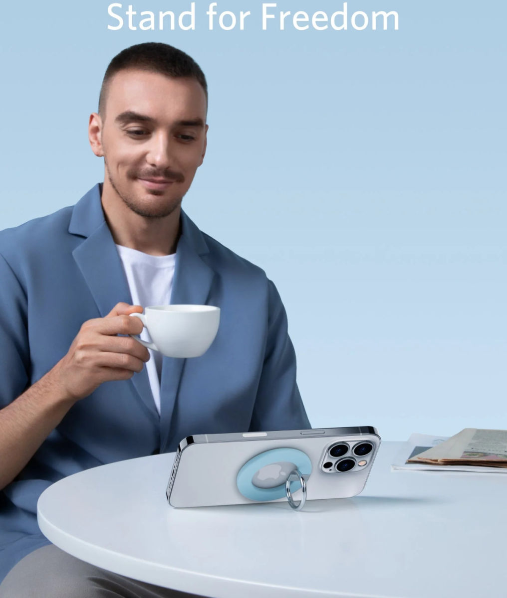 Anker MagGo Ring Houder MagSafe Standaard voor Vinger Blauw afbeelding 5