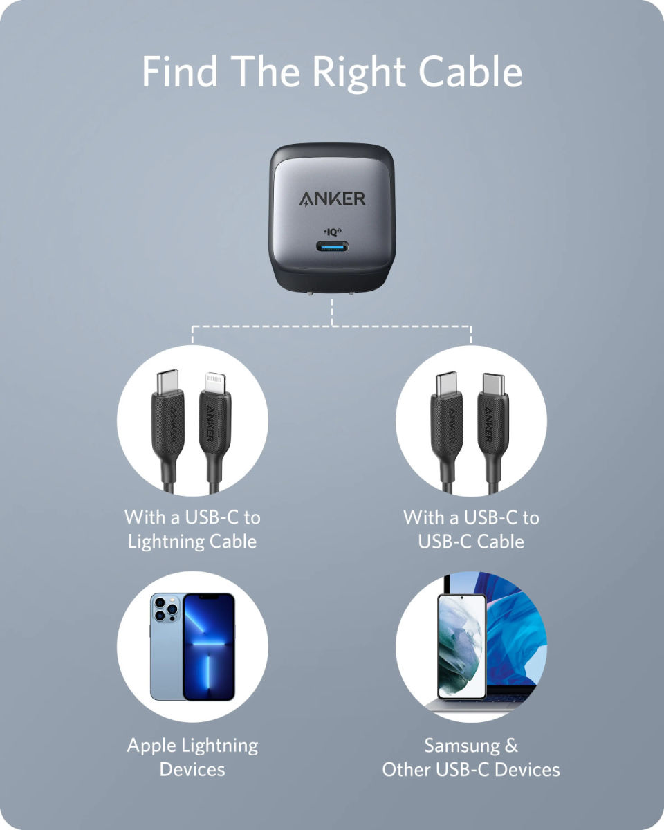 Anker PowerPort 713 Nano II (45W) GaN Compacte USB-C Snellader Zwart afbeelding 6