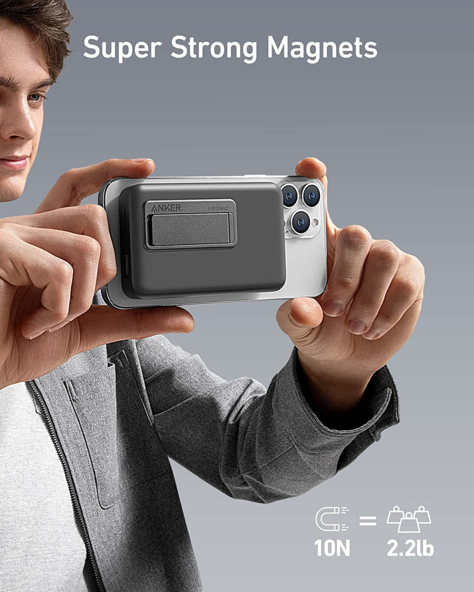 Anker 633 MagGo MagSafe Powerbank met Standaard 10.000 mAh Zwart afbeelding 5