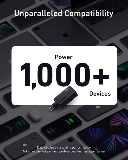 Anker 737 GaNPrime (120W) Fast Charge USB-C en USB-A Adapter Zwart afbeelding 5