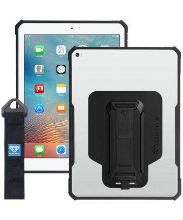 Armor-X Apple iPad 10.2 (2019/2020/2021) Hoes Shockproof Strap Zwart Hoesjes