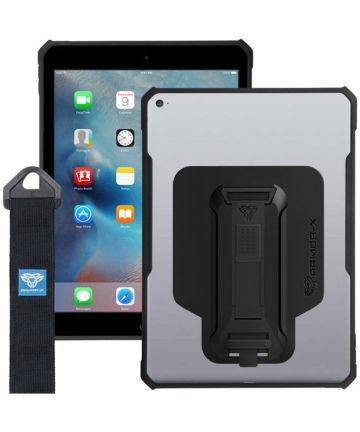 Armor-X Apple iPad 9.7 (2017/2018) Hoes Shockproof Strap Zwart Hoesjes