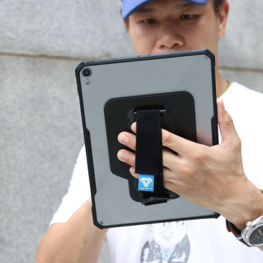 Armor-X Apple iPad 9.7 (2017/2018) Hoes Shockproof Strap Zwart afbeelding 6