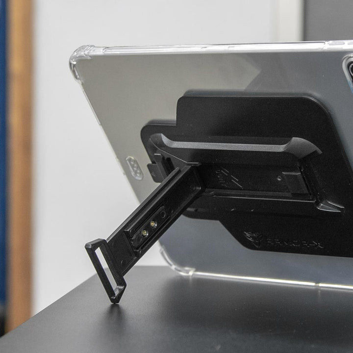 Armor-X Samsung Galaxy Tab S7 FE Hoes Shockproof met Strap Zwart afbeelding 5