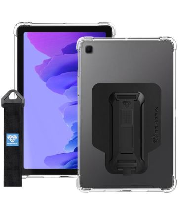 Armor-X Samsung Galaxy Tab A7 (2020 / 2022) Hoes met Strap Zwart Hoesjes