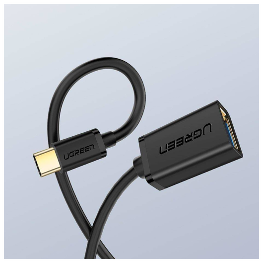 UGREEN USB-C naar USB-A 3.0 Adapter On The Go Kabel Zwart afbeelding 6