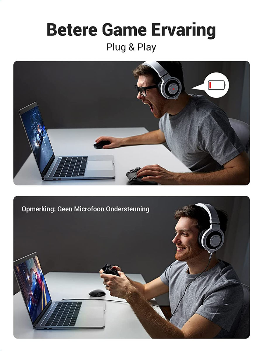 UGREEN USB-C naar 3.5mm Jack Audio Adapter met DAC Chip Grijs 1M afbeelding 9