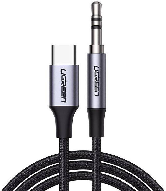 UGREEN USB-C naar 3.5mm Jack Audio Adapter met DAC Chip Grijs 1M afbeelding 1