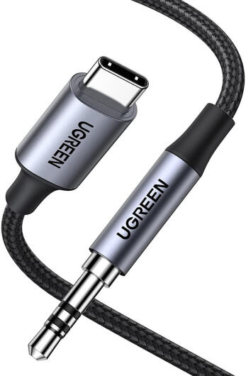 UGREEN USB-C naar 3.5mm Jack Audio Adapter met DAC Chip Grijs 1M afbeelding 2