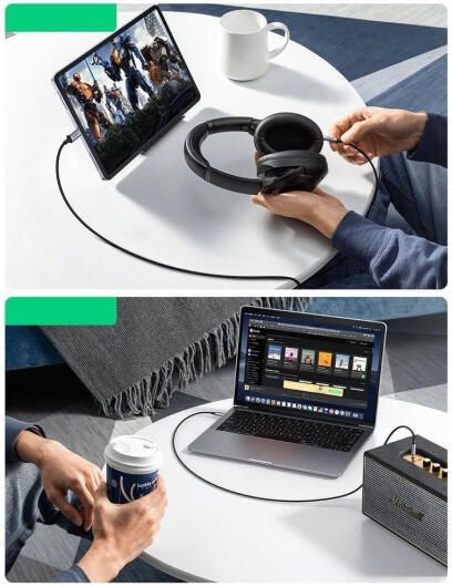 UGREEN USB-C naar 3.5mm Jack Audio Adapter met DAC Chip Grijs 1M afbeelding 11