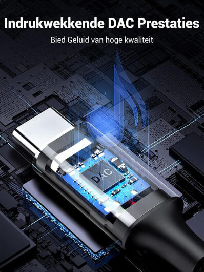 UGREEN USB-C naar 3.5mm Jack Audio Adapter met DAC Chip Grijs 1M afbeelding 5