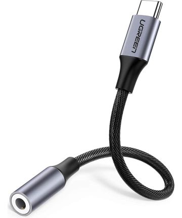 UGREEN USB-C naar 3.5mm Jack Female Audio Adapter 10CM Grijs Kabels