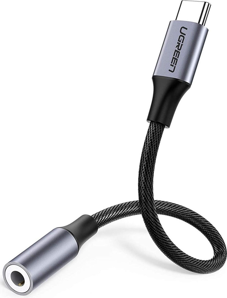 UGREEN USB-C naar 3.5mm Jack Female Audio Adapter 10CM Grijs afbeelding 1