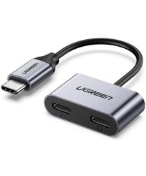 UGREEN USB-C naar Dual USB-C Headset Splitter Adapter Grijs