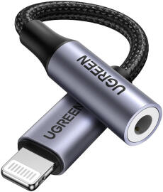 UGREEN Apple Lightning naar 3.5mm Jack Headset Adapter 10CM Zwart