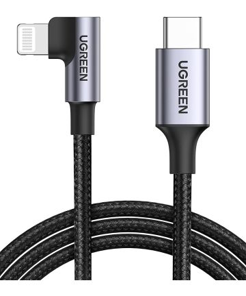 UGREEN 3A 90° MFi USB-C naar Lightning Kabel PD met Haakse Hoek 1M Kabels