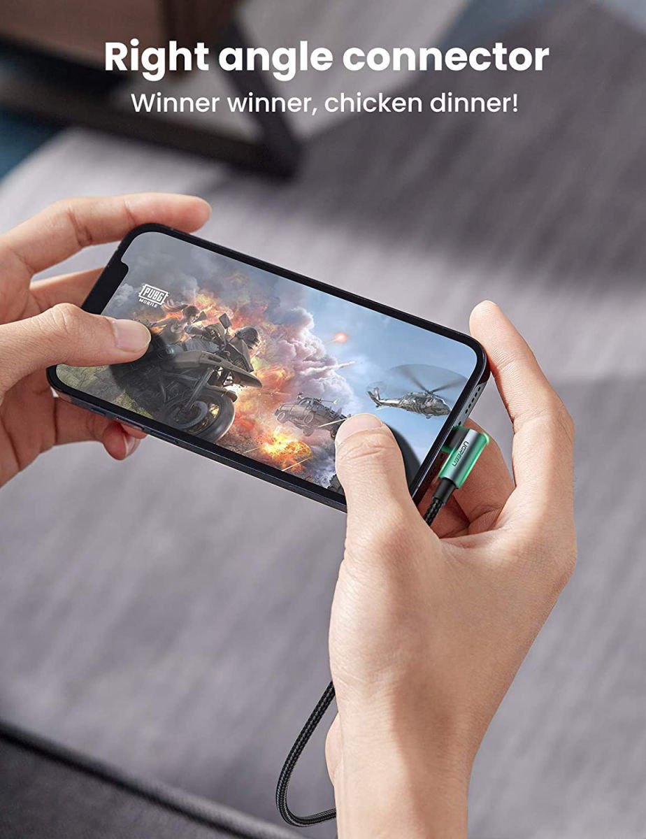 UGREEN 3A 90° MFi USB-C naar Lightning Kabel PD met Haakse Hoek 1.5M afbeelding 6
