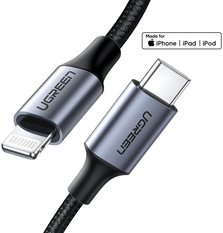 Ugreen 3a Usb C Naar Apple Lightning Kabel Pd 20w Mfi 2m Zwart Gsmpuntnl 6540