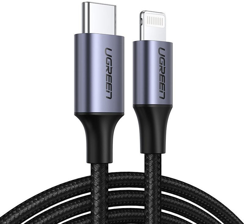UGREEN 3A USB-C naar Apple Lightning Kabel PD 20W MFi 2M Zwart afbeelding 9