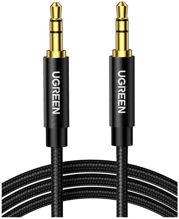 UGREEN 3.5mm Jack naar 3.5mm Jack Audio Aux Kabel Nylon 1M Zwart afbeelding 1
