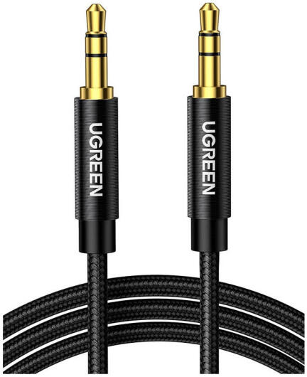 UGREEN 3.5mm Jack naar 3.5mm Jack Audio Aux Kabel Nylon 1M Zwart afbeelding 1