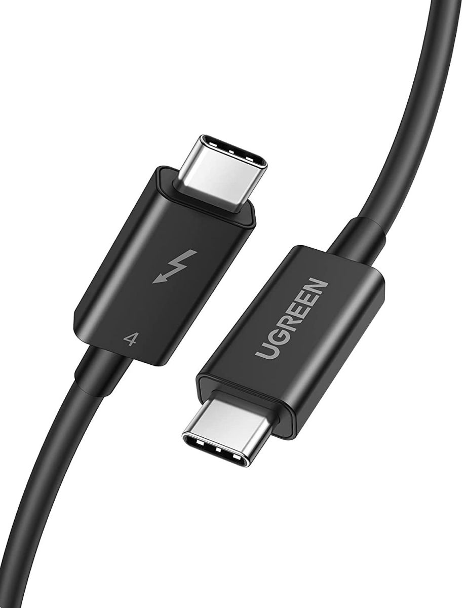 UGREEN USB-C Thunderbolt 4 Video Kabel 100W PD 0.8M Zwart afbeelding 2