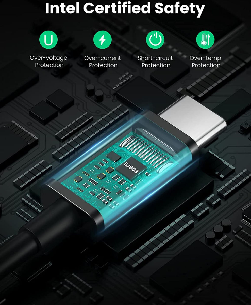 UGREEN USB-C naar USB-C Thunderbolt 4 Kabel 100W PD 2M Zwart afbeelding 7