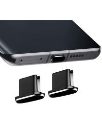 Stofdichte Plug (2-Pack) voor USB-C poort Zwart
