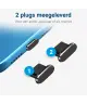 Stofdichte Plug (2-Pack) voor USB-C poort Zwart