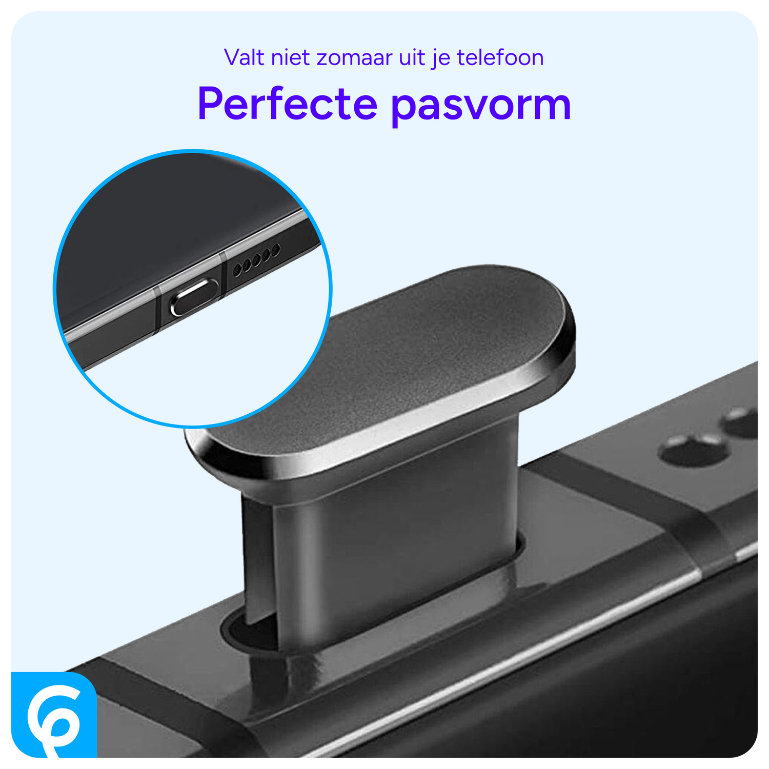 Stofdichte Plug (2-Pack) voor USB-C poort Zwart afbeelding 4