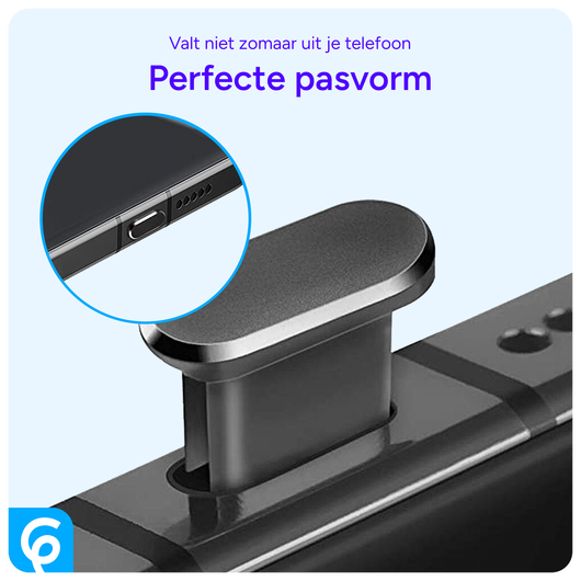 Stofdichte Plug (2-Pack) voor USB-C poort Zwart afbeelding 4