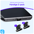 Stofdichte Plug (2-Pack) voor USB-C poort Zwart afbeelding 3