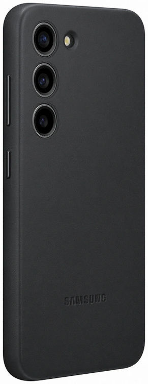 Origineel Samsung Galaxy S23 Hoesje Leather Case Back Cover Zwart afbeelding 2