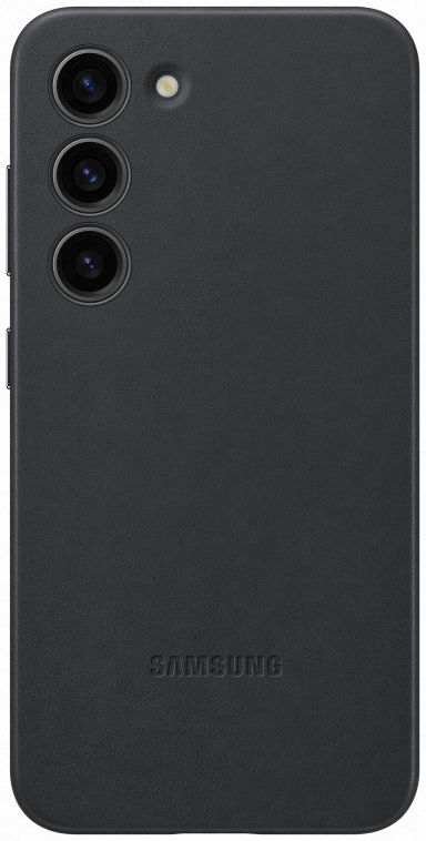 Origineel Samsung Galaxy S23 Hoesje Leather Case Back Cover Zwart afbeelding 1