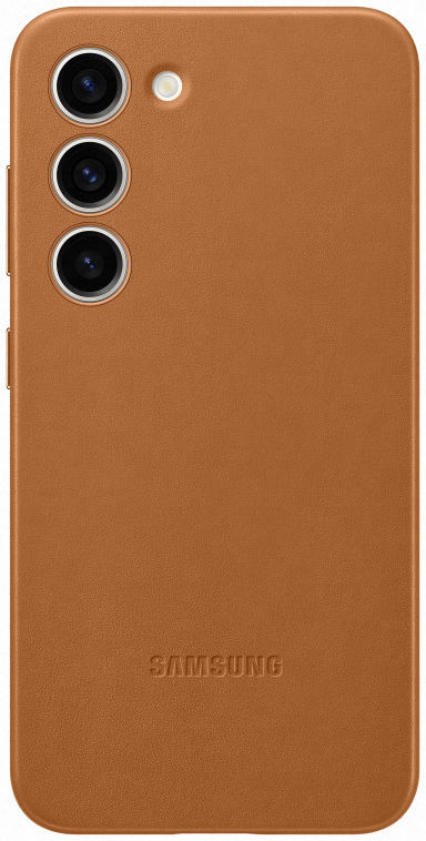 Origineel Samsung Galaxy S23 Hoesje Leather Case Back Cover Bruin afbeelding 1